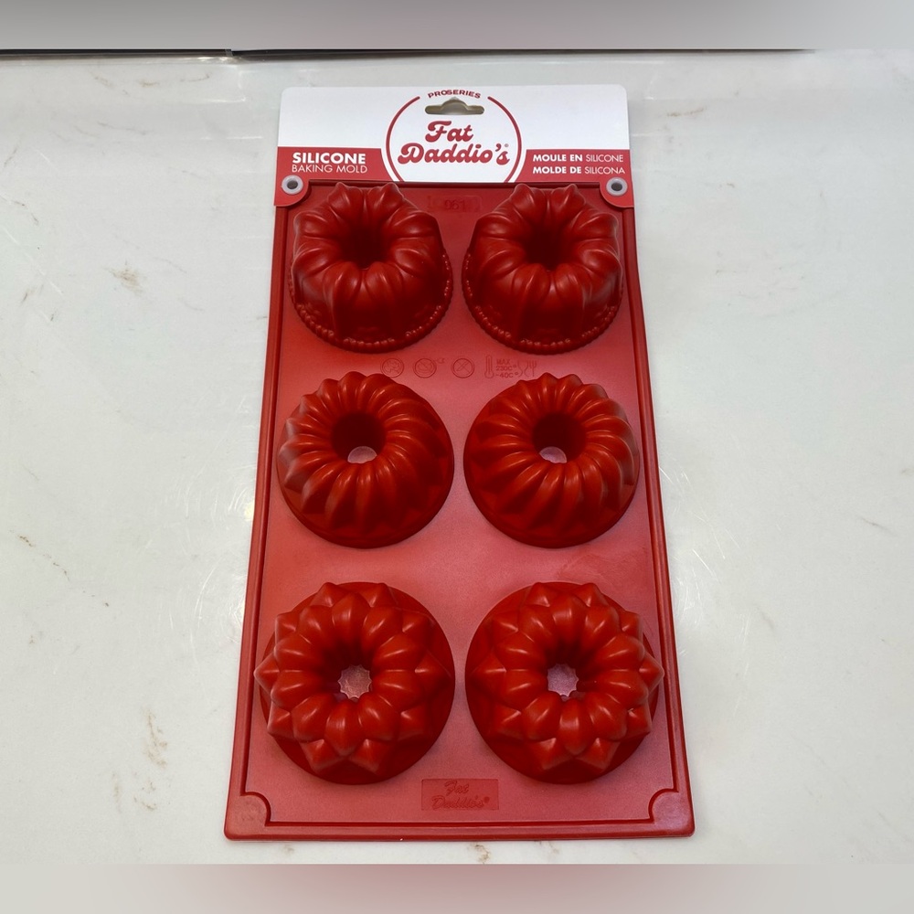 Fat Daddio’s ❤️pro series Silicone (1) Baking mold Red DIY NWT